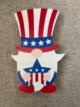 4th of July Gnome Wooden Decor Double Sided
