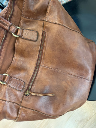 Braided Brown Leather Purse