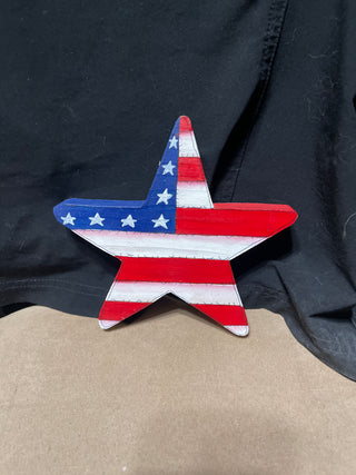 Wood Fourth of July stars