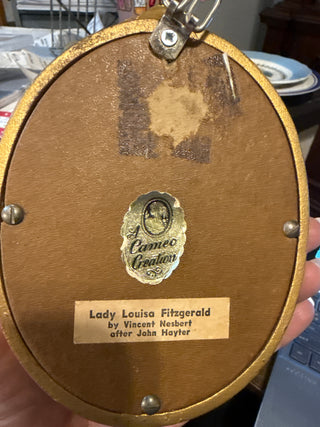 Vintage Cameo Creation Lady Loiusa Fitzgerald