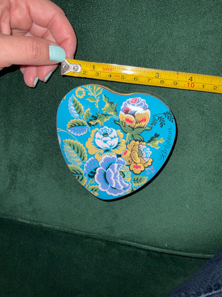 Brighton Blue tin heart box