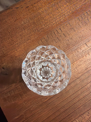 Clear crystal glass toothpick holders