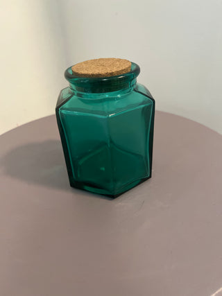 Blue glass jar