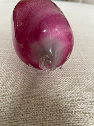 Pink pig glass decoration