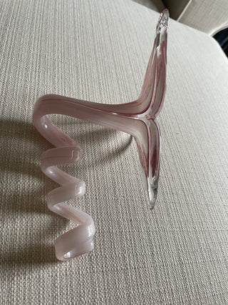Decorative pink glass flower