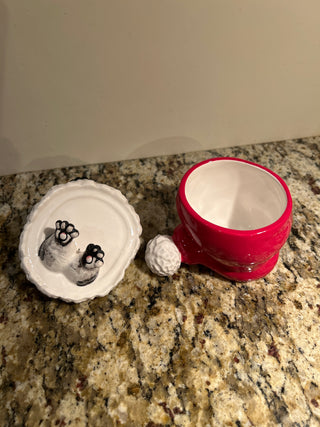 Fritz and Floyd's "Kitty Claus" Lidded Trinket Box