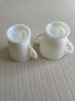 Vintage cream and sugar set  opalescent Mach Beth Evans,