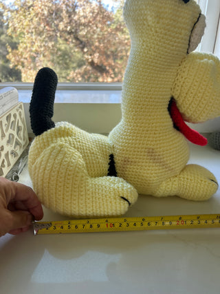handmade crochet Odie toy