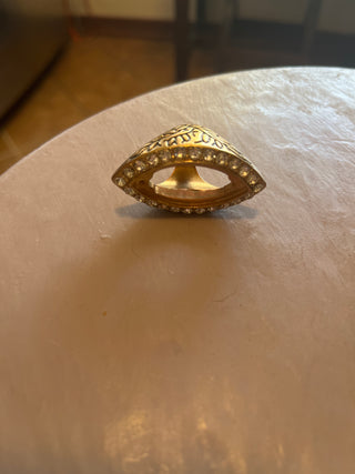 Gold tone Marquis ring