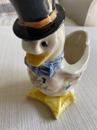 Vintage ceramic duck planter