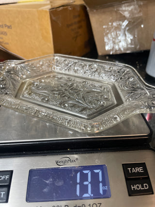 clear glass tray