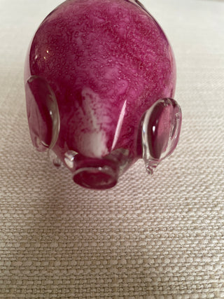 Pink pig glass decoration
