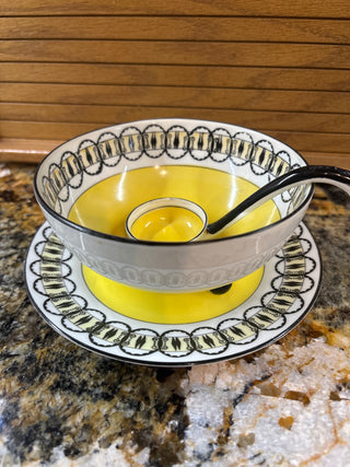 Noritake Condiment bowl & ladle