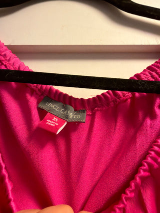 Pink ruffle top, xs