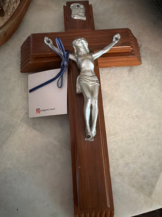 Vintage crucifix sick call kit