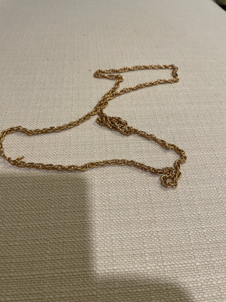 Vintage Avon Gold Tone Rope Chain Necklace