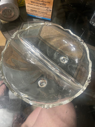 Vintage clear, Round candy dish