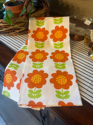 Vintage Floral Tea Towel