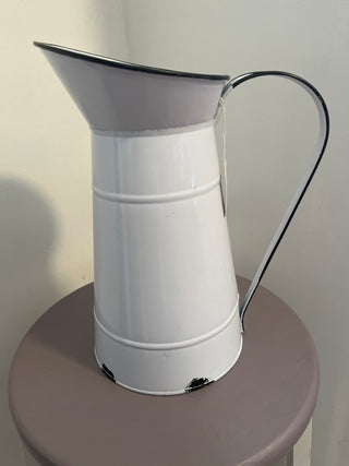 White rustic pitcher/vase