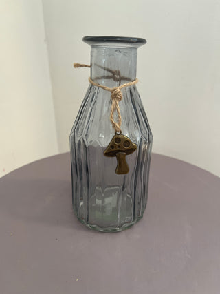 Clear glass bud vase