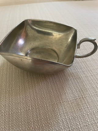 Pewter candle holder cup