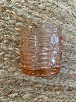 Vintage Indiana Glass Windsor Pink ) Jelly Jam relish Jar