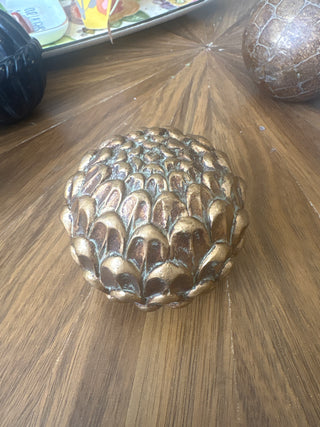 Gold wooden ball