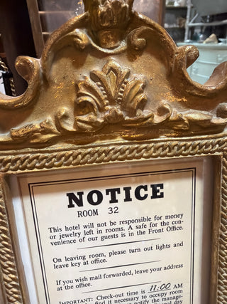 Hotel Rate Sign