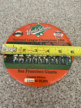 Large 1989 S.F. Giants World Series Limited Edition pin