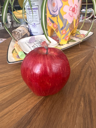 Red wooden apple