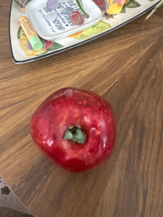 Red wooden apple