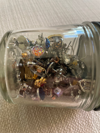 Jar of earrings