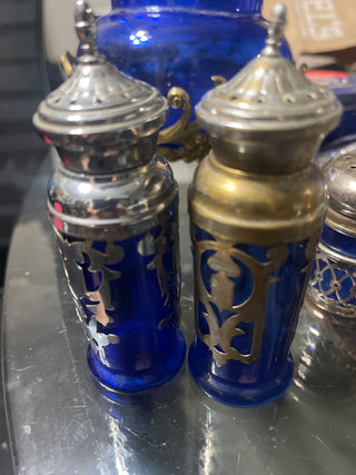 Cobalt  large salt and pepper shakers