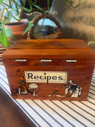 Vintage J.B. Deeke Cedarcraft Recipe Box