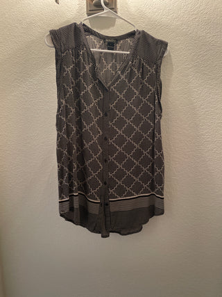 Lucky Brand sleeveless black and white top