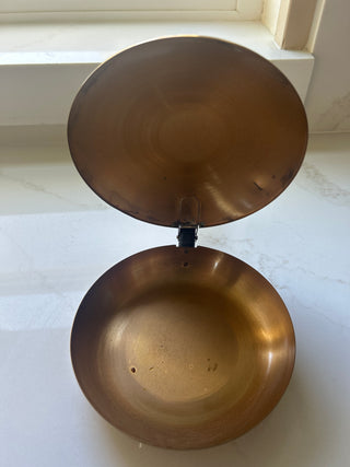 VTG MID CENTURY SAXTON INC CA BRASS PAN W HANDLE