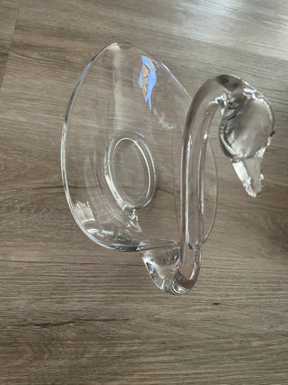 Glass Swan Vintage Duncan Miller Glass Swan Dish