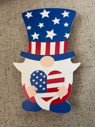 4th of July Gnome Wooden Decor Double Sided