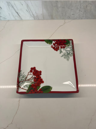 Square Holly Berry Square Plate