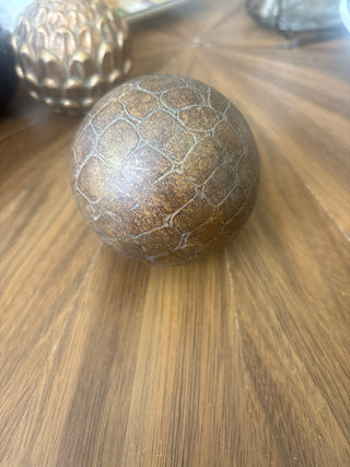 Gold wooden ball