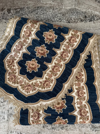Venetian Teal Blue Table Runner