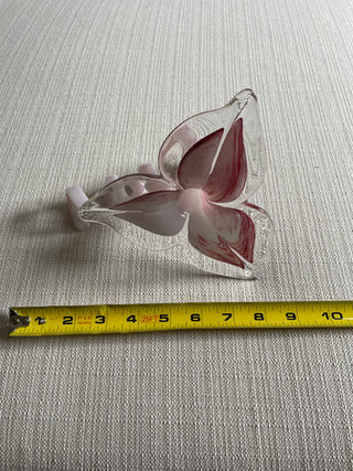 Decorative pink glass flower