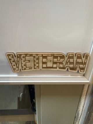 Large Veteran Word Magnet