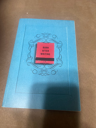 burn after writing book