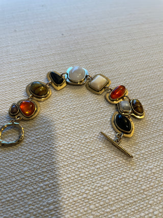 Vintage toggle, classic goldtone bracelet