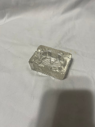 clear, vintage ashtray