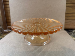 Mini Depression Glass pedestal dessert plate