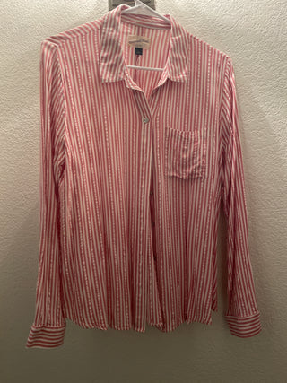 Universal thread, red and white striped blouse size L