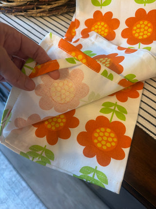 Vintage Floral Tea Towel