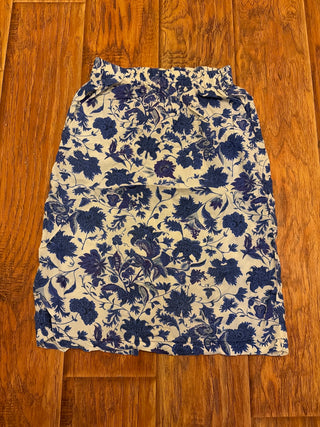 Blue floral skirt, xs